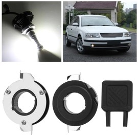 eMagTech Pack of 2 H7 LED Headlight Bulbs Adapter with H7 Adapter Installation Key H7 Bracket Base Bracket Mounting Clips Headlight Assemblies