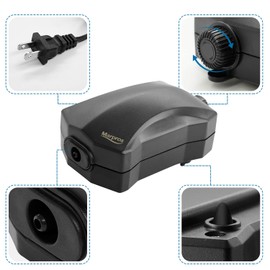 Aquarium Air Pump,Marpros Air Pump for Fish Tank Air Bubbler 1 Outlet,Adjustable Air Bubbler for Fish Tank，Super Quiet Oxygen Pump for Aaquarium Air Bubbler 10 to 30 Gallon with Accessories