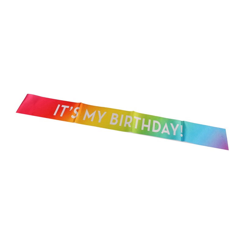 6 Pcs Birthday Sash Reusable Soft Comfortable Colorful Satin Birthday