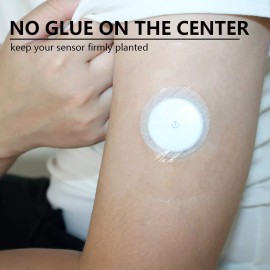 HECHUAN Freestyle Sensor Covers for Libre 1/2 55 Pack Waterproof Adhesive PatchesTran...