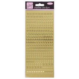 Anitas Outline Stickers, Small Numbers, Gold, For Scrapbooking, Card Making, Kids Play, Homework, Art, Craft, Embelish, Decorative, Paper, Card, Glass, Metal, Plastic, Foam