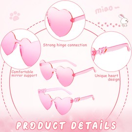 Chicpop 30 Pairs Heart Sunglasses for Women Bulk Glasses Valentines Day for Party Favors