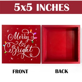 Merry and Bright Decor Merry and Bright Christmas Decorations Christmas House Decorations Funny Christmas Decor Merry Christmas Decorations Xmas Decor 5 x 5 inches
