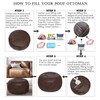 Thgonwid Unstuffed Moroccan Ottoman Pouf Cover, Ottoman Footstool Storage Solution,