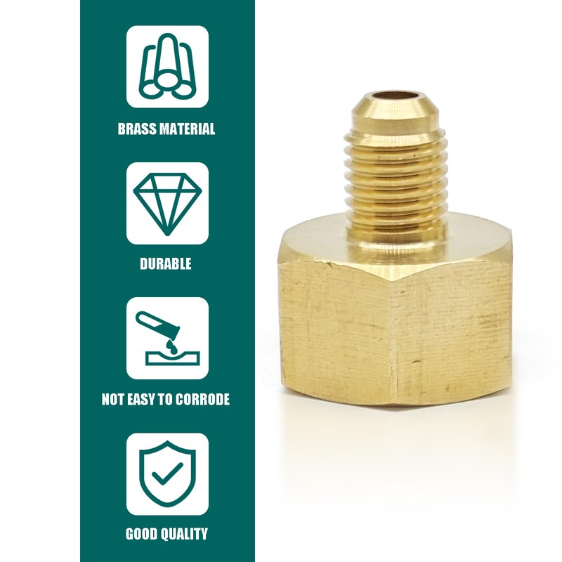 1 Piece Brass Flare Adapter Gas Connection Fitting, G5/8" Female