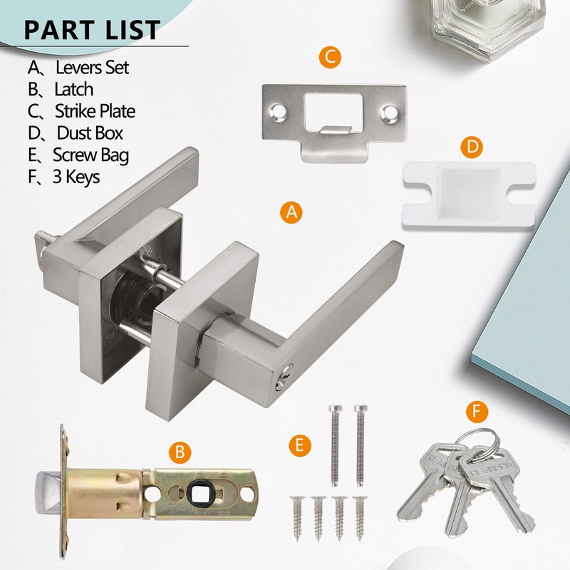 NEWBANG Keyed Entry Lever Lock for Exterior and Front Door