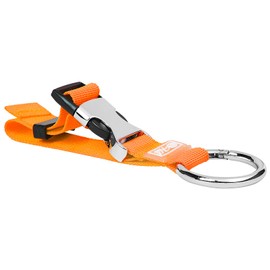 JAKAGO Luggage Strap Coat Holder Gripper Handbag Clip Baggage Suitcase Backpack Ring Hook Adjustable Belt Travel Accessories (Orange)