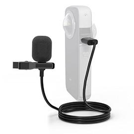 Cubilux MLC-6 Microphone Compatible with Insta360 ONE X2, USB Type C Unidirectional Lavalier Clip Lapel MIC Compatible with Insta 360 ONE X2 Camera