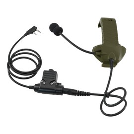 TSVISIONCORE Microphone & PTT for Walker's Razor Noise Cancelling Headphone Airsoft (Army Green)