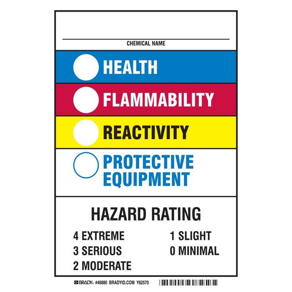 Brady 46880 Aluminum, 10" X 7" Sign, Legend, "___ Chemical