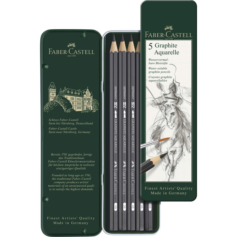 Faber-Castell Art and Graphic (Aquarelle Monochrome Set) with Water Tank