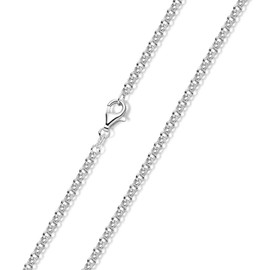 Materia Twin Anchor Chain 925 Silver – 45 50 60 70 inches # K31 Ladies/Gents 2.3 mm Chain Necklace