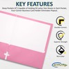 10 Pack Two Pocket Folders, Pink, Strong Thick Paper Folders,