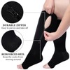Abodhu Plus Size Compression Socks for Women Open Toe Compression