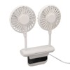 White Desktop Screen Fan with Adjusting Clip 3 Gear 360°