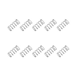sourcing map Small Compression Spring 7 mm OD 0.5 mm Wire Diameter 15 mm Free Length 304 Stainless Steel Extension Spring for Shop Home Repairs DIY Projects (Silver Tone, Pack of 10)