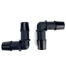 KDP Automotive Elbow Heater Hose Connector (L-3/4"-3/4"(Elbow: 19X19MM), 2PCS