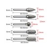 Bestgle 5 Pcs Carbide Burr Set, 6mm (1/4") Shank Tungsten
