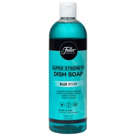 Fuller Brush Super Strength Dish Soap – Blue River – Ultra Concentrated Formula – Cuts Grease Fast, Clean Dishes, Glassware, Silverware, Pots, Pans & Surfaces – (Pack of 2)