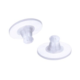 Wholesale 300PCS Soft Earring Backs Clear Back Pads Rubber Bullet Clutch Stoppers Replacement