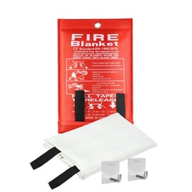 COTOM Emergency Fire Blanket for Home Kitchen - 40" x 40", 1 Pack Fiberglass Fire Suppression Blanket Great for School, Fireplace, Grill, Car, Office, Warehouse (1 Pack)