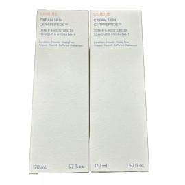 Laneige 2x Bottles LANEIGE Cream Skin Toner & Moisturizer with Ceramide (5.7floz) NEW