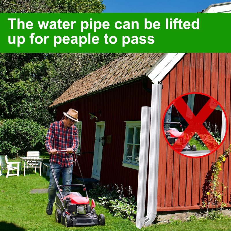 6pcs Gutter Extension Hinge, Stainless Steel Downspout Extension Hinge Zip