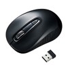 サンワサプライ ワイヤレスマウス 無線 USB A接続(2.4GHz) 中型 3ボタン ブルーLED 左右対称形 ブラック