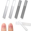 Mudder 4 Pack Glass Nail File Shiner Files Kit Crystal