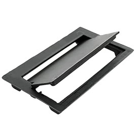 Oakestry Modern Cast Iron Ash Dump Door Heavy-Duty Fireplace Cover with Sleek Black Powder-Coated Finish Durable Design for Clean & Efficient Ash Removal Preventing Debris Spill Balck
