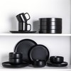 LERATIO Stoneware Dinnerware Sets for 4,Handcarft Ceramic Plates and Bowls