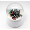 Snowglobe Christmas Tree Decorating Nostalgia with Base White with Music