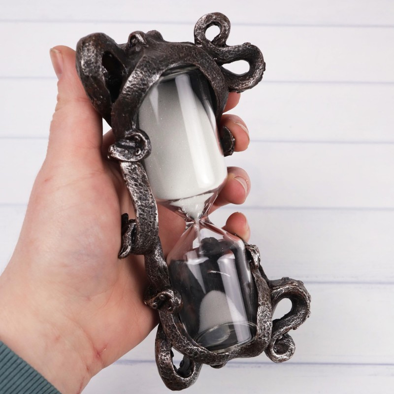 Modern Octopus Hourglass, Decorative Sand Timer, Wildlife Home and Office