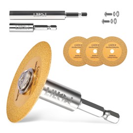 LitKiwi Mini Glasses Cutting Disc,1mm Ultra-Thin Diamond Cutting Blade Wheel,with 2PCS 1/4" Hex Shank,for Cutting Glass, Jade, Crystal, Ceramics and etc.