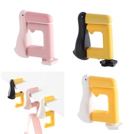 GCFTIFF 3-Pack Foldable & Non-Slip Bag Hanger,Detachable Folding Table Hook,Cute Duck Shaped Design,Bag Clamp & No-Drill Purse Hook for Table,for School/Office Desk Storage & Organization