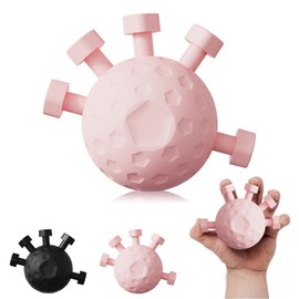 Finger Strengthener, Hand Grip Strengthener Exerciser, Ball Silicone Finger Exerciser Gripper Tool, Finger Exerciser Gripper Gifts for Indoor Home Office Gym Grip (Pink)