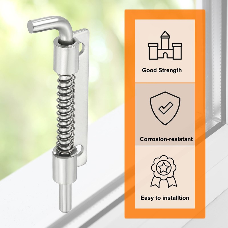sourcing map Spring Loaded Latch Pin 3.35 x 0.69 Inches,