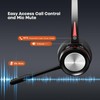Single Ear ENC Wireless Headset for Work, Monaural BT Headset