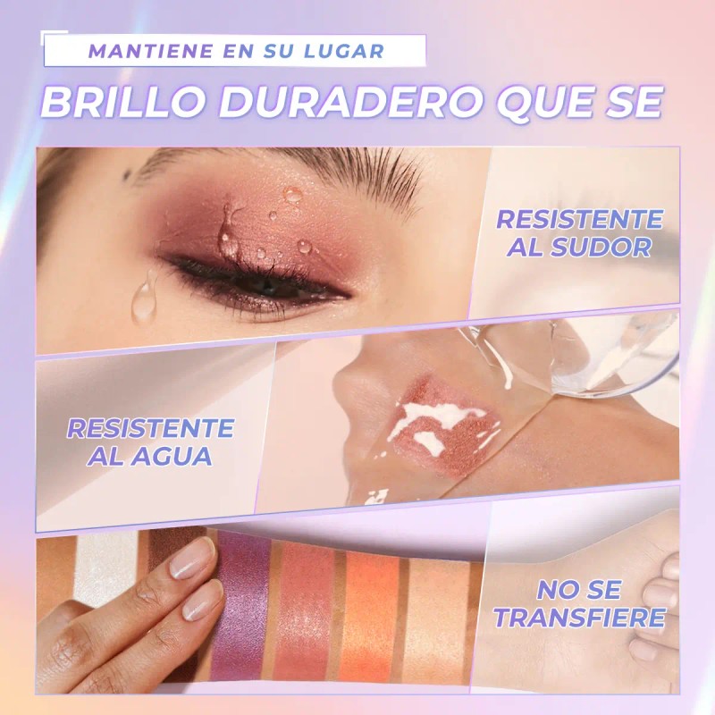 Sace Lady Sombra Líquido De Ojos, Brillo, Resistente Al Agua
