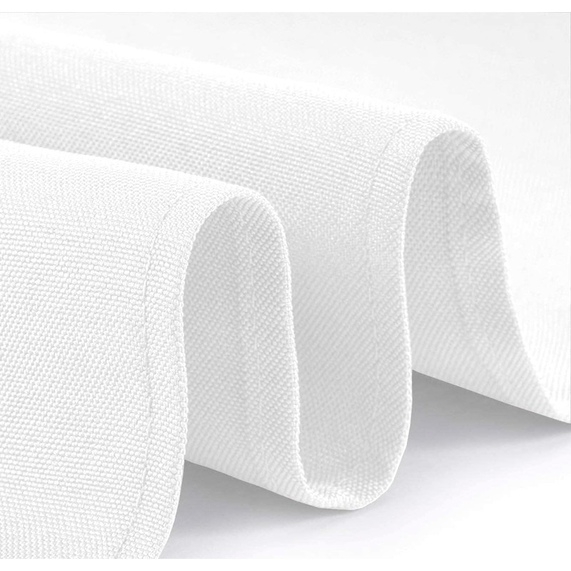 Anaado Table Cloth for 10 Foot Table, Washable, White Table