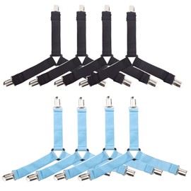 lacitycover Adjustable Triangle Elastic Bed Sheet Fasteners, 8 Pieces Mattress Covers & Sofa Cushion Fasteners Straps Clip
