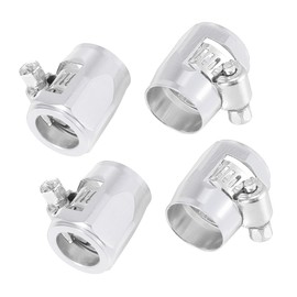 A ABSOPRO Hose Finisher AN6 Metal Silver Tone (Set of 4)