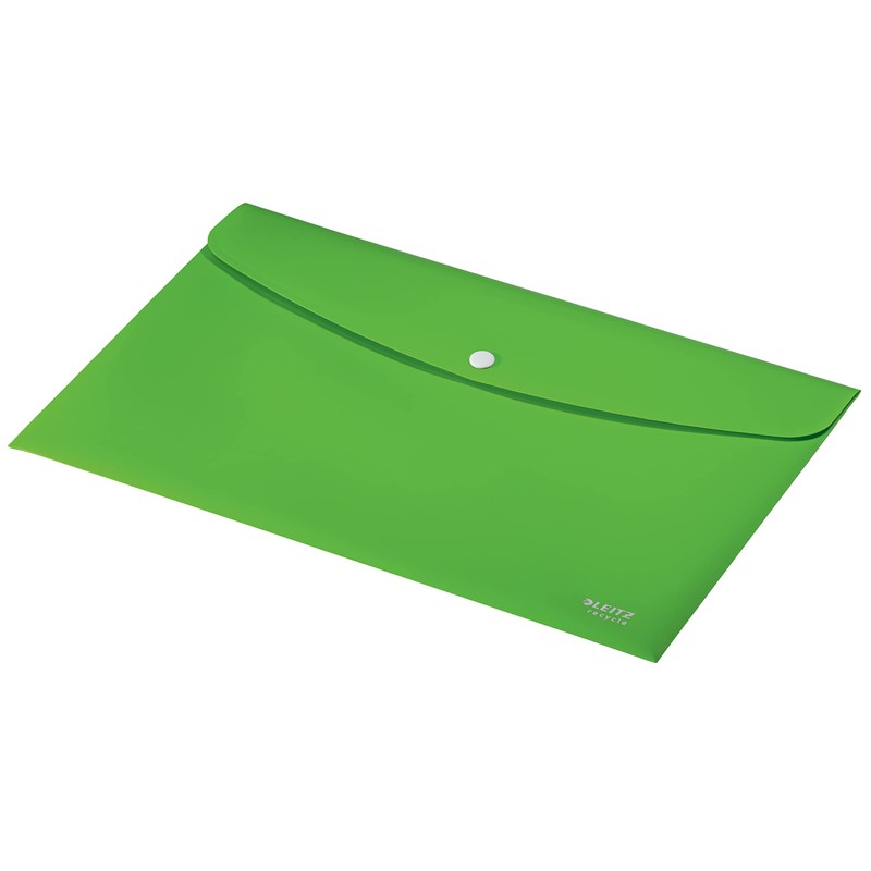 Leitz Recycle Document Wallet, 60 A4 Sheet Filing Capacity, Button
