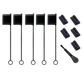10pcs HDMI Caps for HDMI Ports on Laptops/Desktops, for HDMI Cables End Anti-dust Protectors Cover (Light Black)