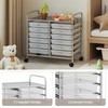 RELAX4LIFE 12-Drawer Rolling Storage Cart - Mobile Utility Cart on