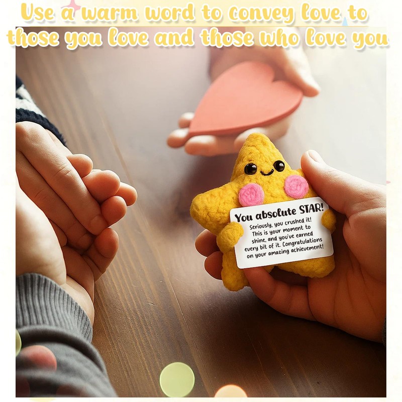 AVALYNNE Crochet Star Congratulations Gift - New Job & Promotion
