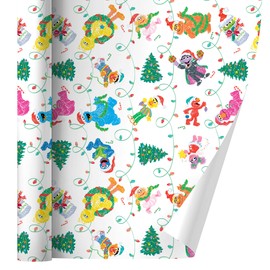GRAPHICS & MORE Sesame Street Tangled Lights Pattern Gift Wrap Wrapping Paper Rolls