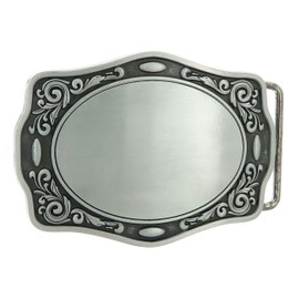 Western Flower Trims Blank Belt Buckle