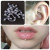 Gojewen 8pcs Clear Curved Barbells Retainer 16G Plastic Eyebrow Lip