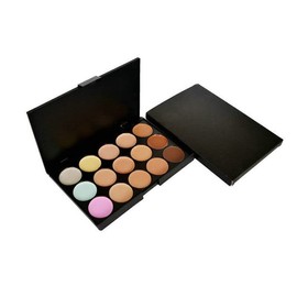 AIMALL 15 Colours Contour Cream Concealer Palette, Neutral Camouflage Makeup Kit for Full Coverage, 6.1"x 4.1" Case, Ideal for Concealing Scars, Blemishes, and Under-Eye Circles